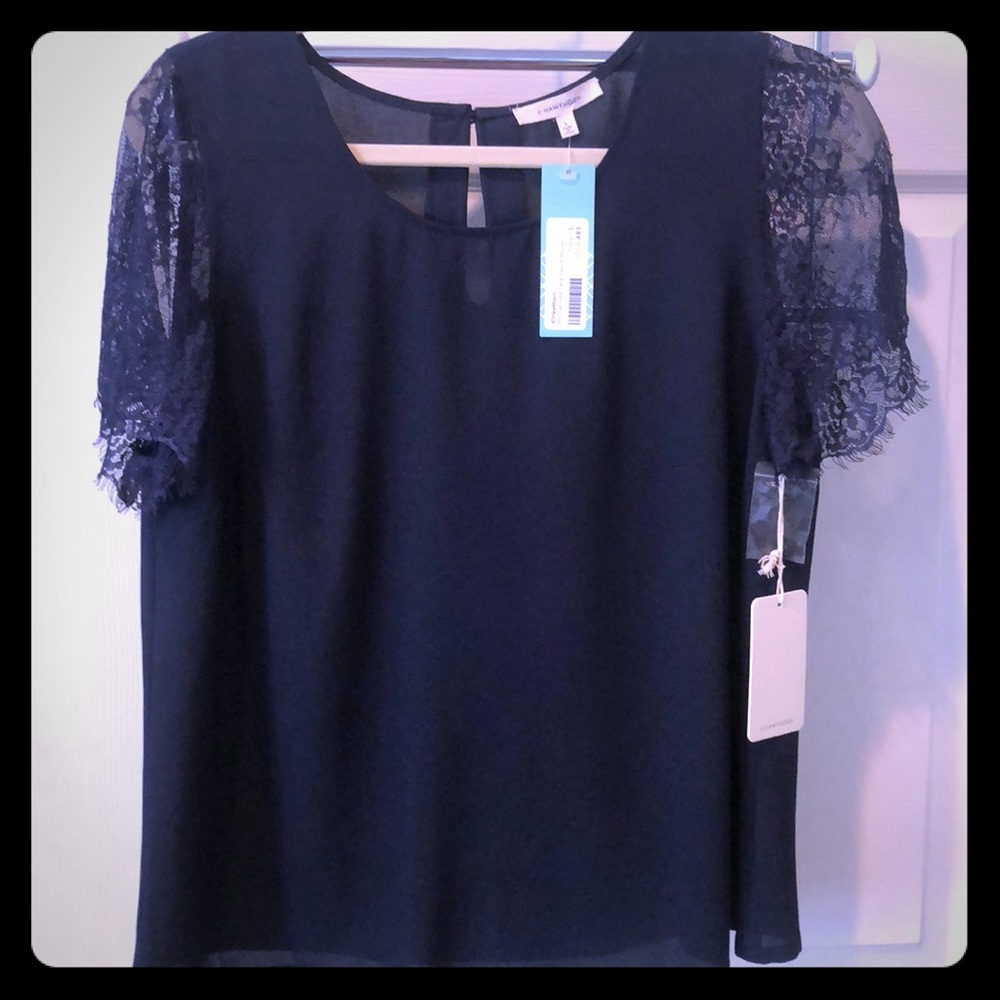 Navy Dressy Top